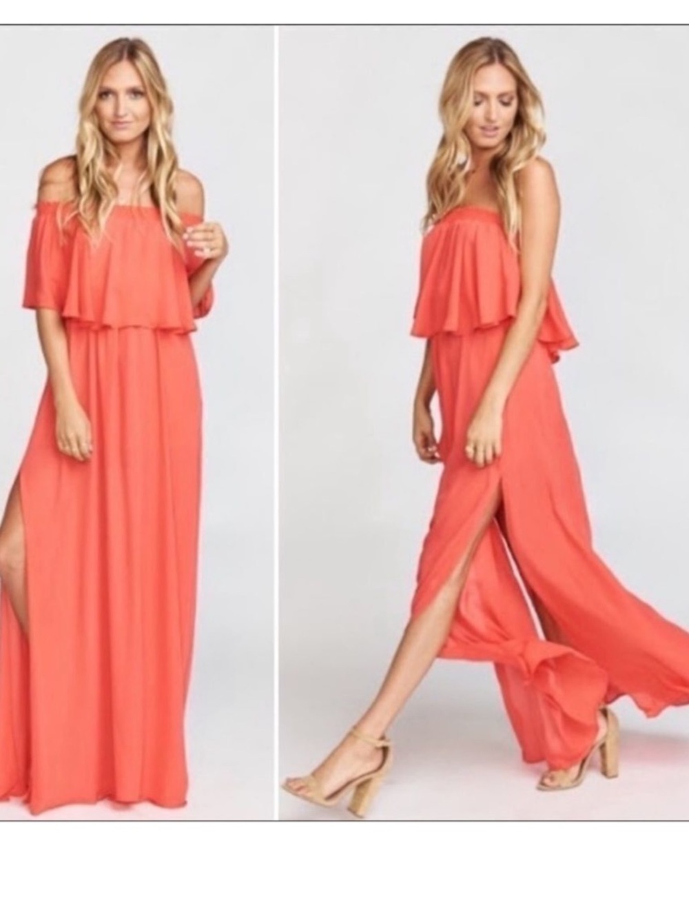 Show Me Your Mumu SMYM Hacienda Maxi Dress Off Shoulder Hibiscus Size Medium